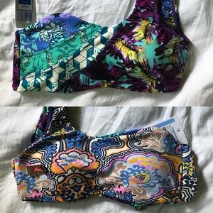 Maaji swimwear one shoulder reversible top — small